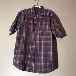 Mens Large Airwalk Snap Button Short Sleeve Shirt